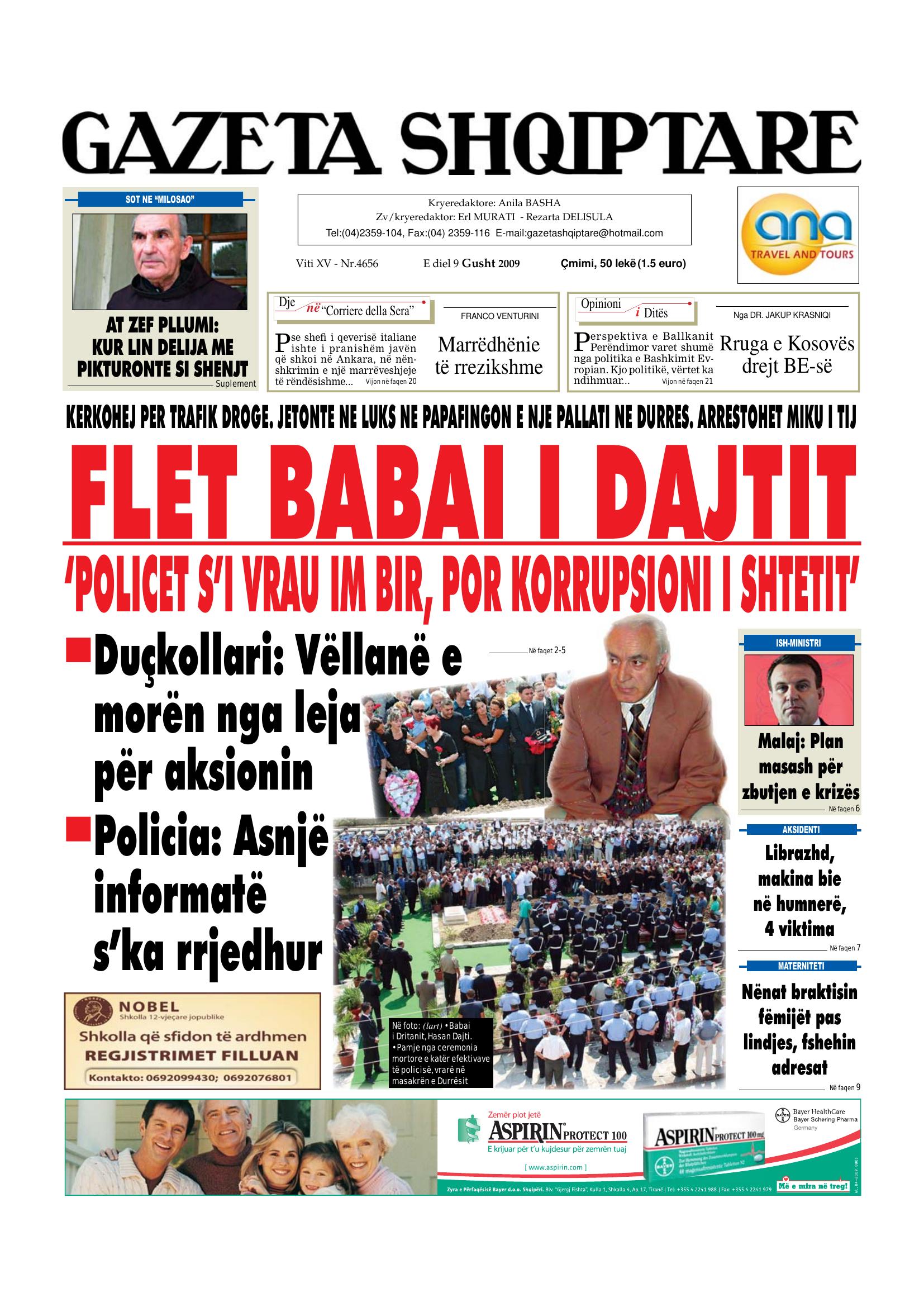 Gazeta Shqiptare 2009-08-09